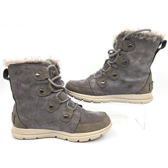 Sorel Explorer II Joan Winter Boots Booties NL3039-052 Fur Lined Suede Women's 7 - Picture 2 of 11
